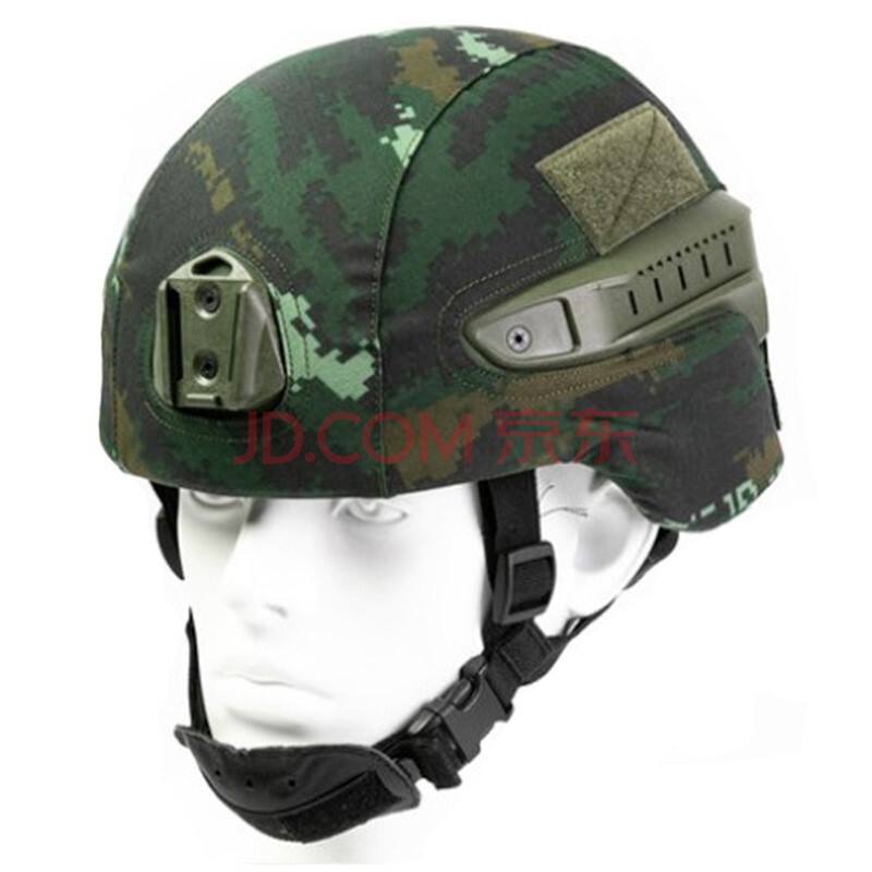 捕食者 15防弹头盔虎斑盔罩军绿色芳纶盔户外训练盔 防弹头盔 迷彩盔