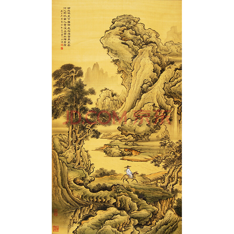 周金山《诗意图》当代宫廷画派大师