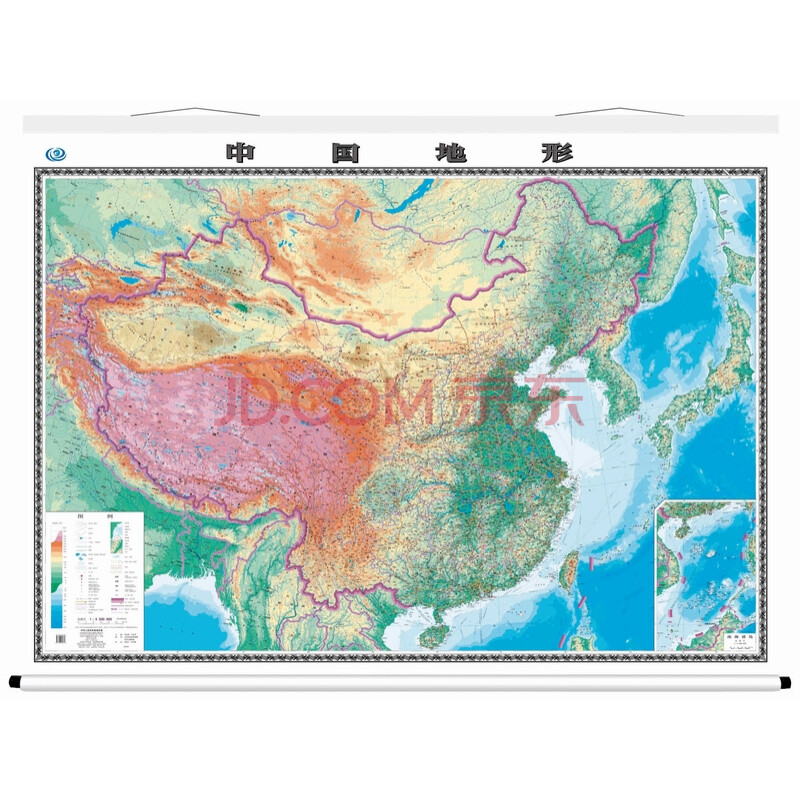 旅游/地图 中国地图 中国地形图挂图 2013年新 卷轴精品 2米x1.