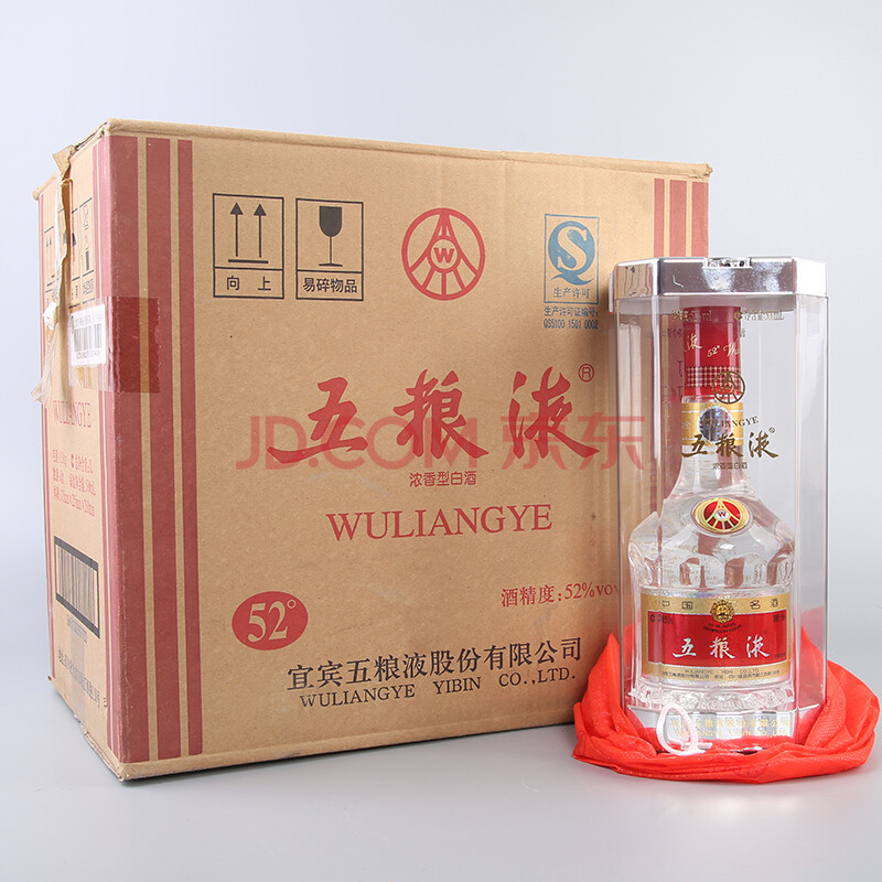 五粮液(水晶盒)2016年 52度 500ml 一箱6瓶【84】(名酒)