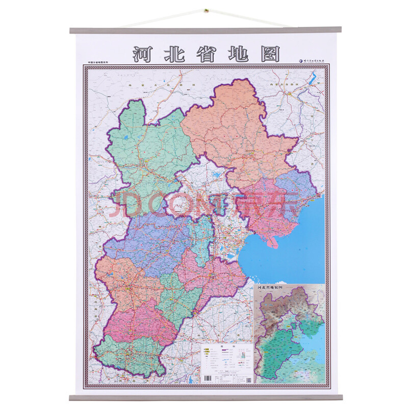 2017年 新版 河北省地图挂图 竖版 1米*1.4米 中国分省系列挂图图片