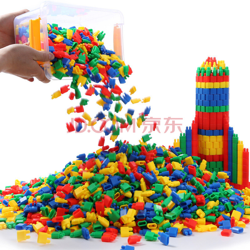 24岁36玩具幼儿园男女孩早教拼装积木创意立体玩具约1100颗收纳盒图纸