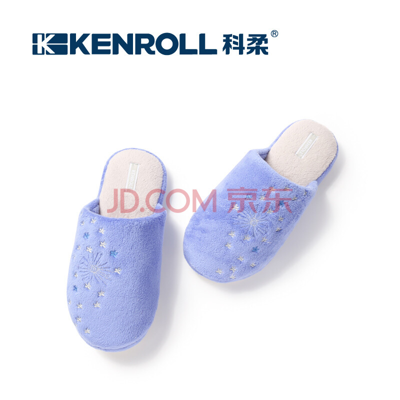 KENROLL¿ÆÈᶬ¼¾Å®ÃÞÍÏЬÐ廨ºñµ×¶ÌëÊÒÄÚ¾Ó¼ÒÓÿɻúÏ´ÃÞÍÏЬ À¶É« 39/40
