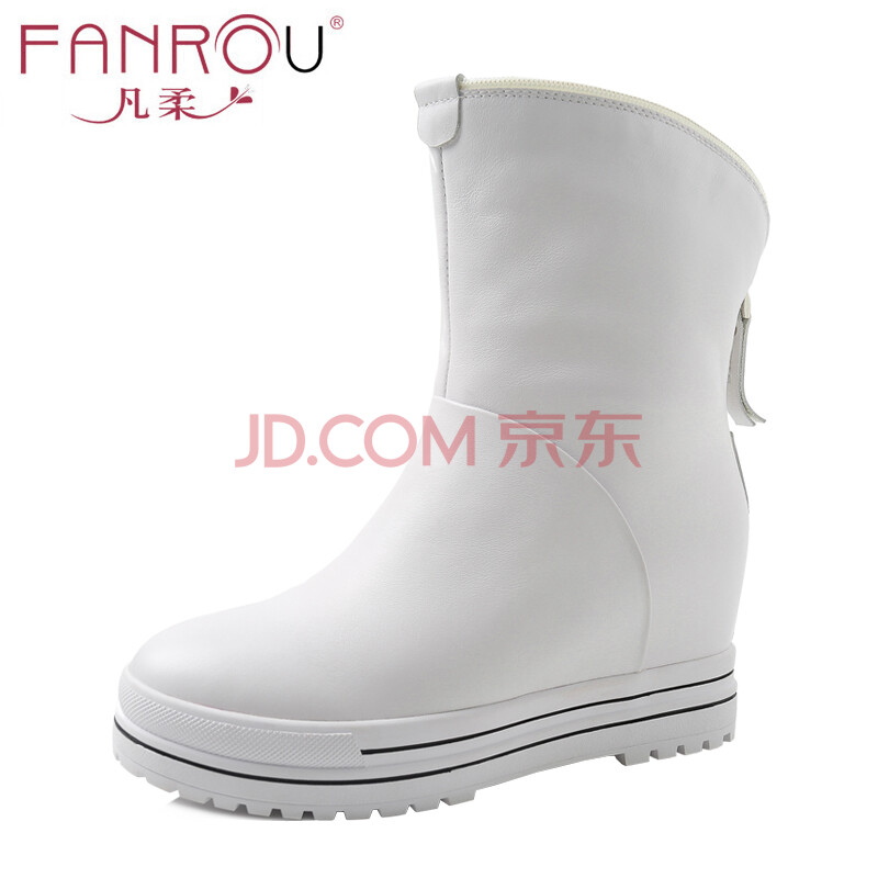 ·²ÈᣨFANROU£© ·²Èá2017¶¬¼¾Ð¿îÑ©µØÑ¥Å®ÕæÆ¤Å·ÃÀºñµ×¶ÌÑ¥ÄÚÔö¸ßºóÀÁ´¼ÓºñÃÞЬ °×É« 38