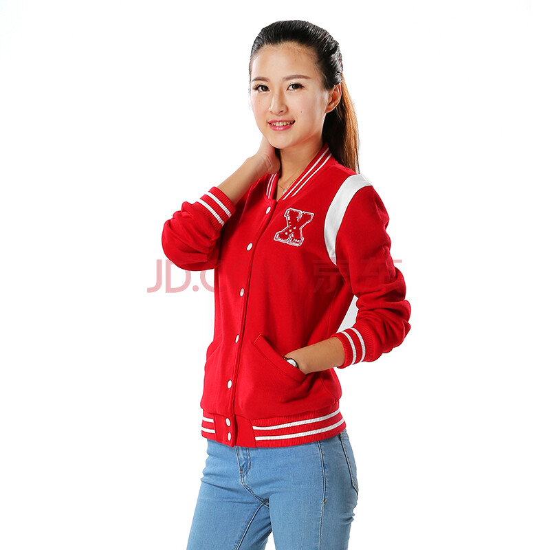 特步运动服 2015新款春秋季针织上衣 时尚舒适女装 深红 xxl