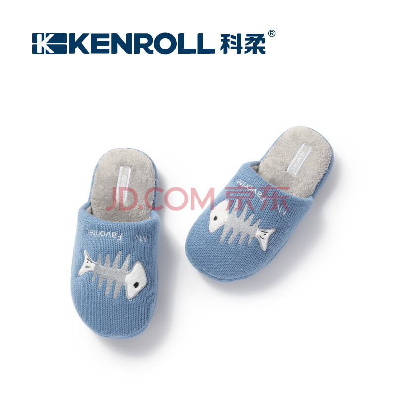 KENROLL¿ÆÈᶬ¼¾ÄÐͯŮͯÃÞÍÏЬ ¾Ó¼ÒÊÒÄÚ·À»¬±£Å¯¶ùͯÃÞÍÏЬ À¶É«Óã¹Ç 31/32