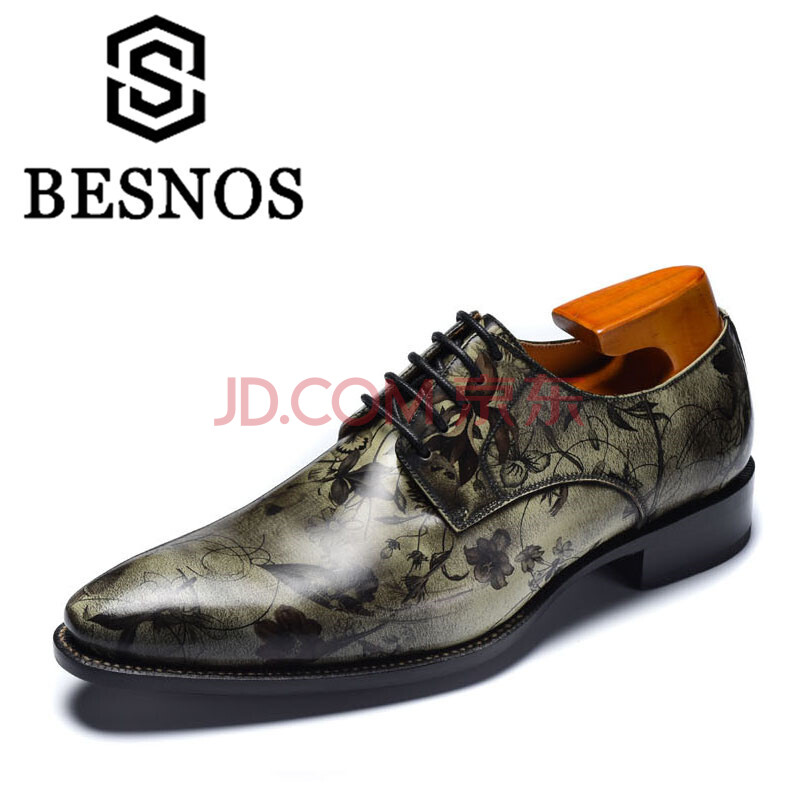 BESNOS ÄÐЬ¼òÔ¼¶¨ÖÆÐ¬Äг±Á÷¹ÌÌØÒìÓ¡»¨²ÁɫƤЬ£¨Ë½È˶¨ÖÆ£¬²»Ö§³ÖÍË»»£© ºÚ»¨É« 42