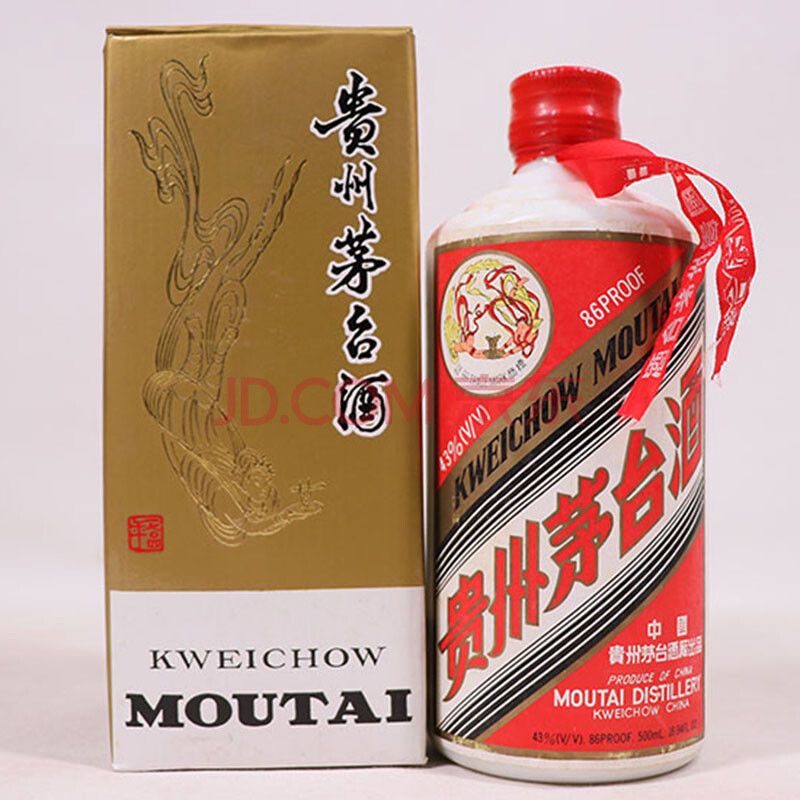 茅台(飞天红皮铁盖)93年 43度 500ml 1瓶【4】(白酒)