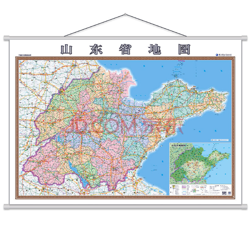 【急速发货】2017新版 山东省地图挂图1.4米x1.