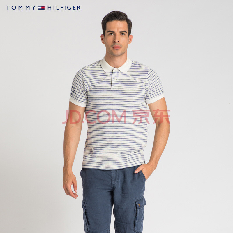 tommy hilfiger 都市品牌logo短袖polo衫 | 0887873023ls 118蓝白条纹