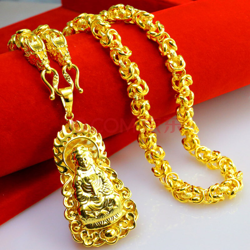 黄金链子配钻石吊坠可以吗