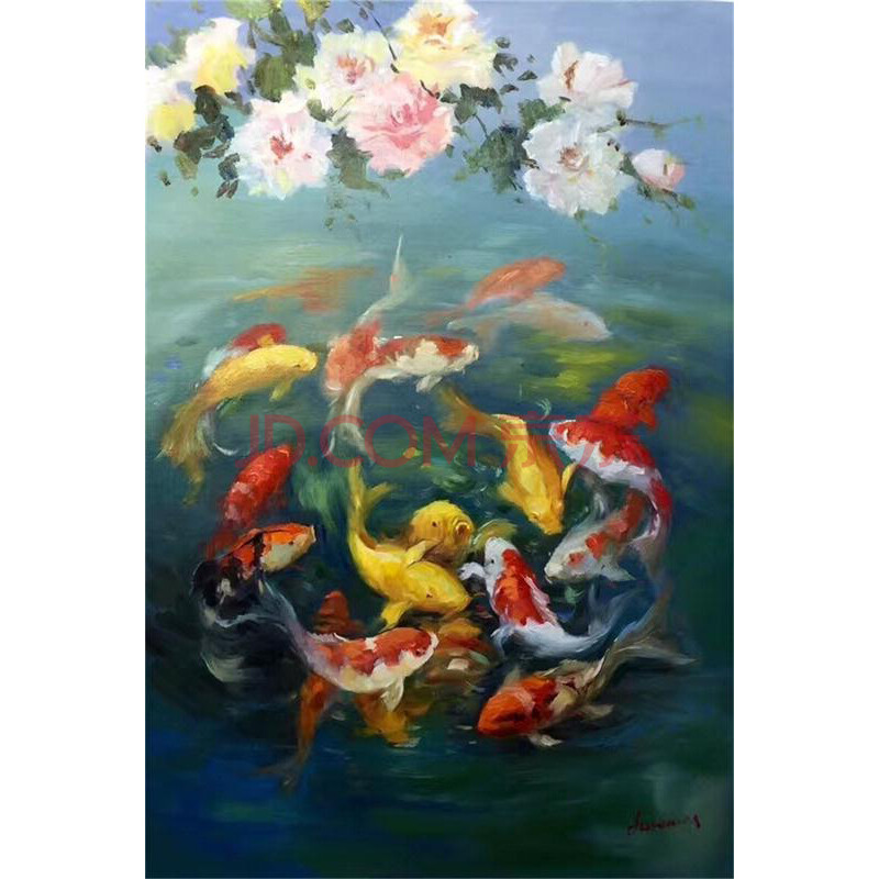黄欣雨《年年有余》 布面油画