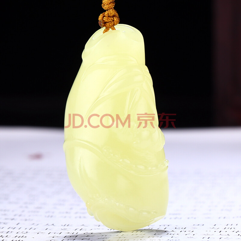 【即刻拍】玉雕大师王朝安作品 和田玉节节高升挂件 23.