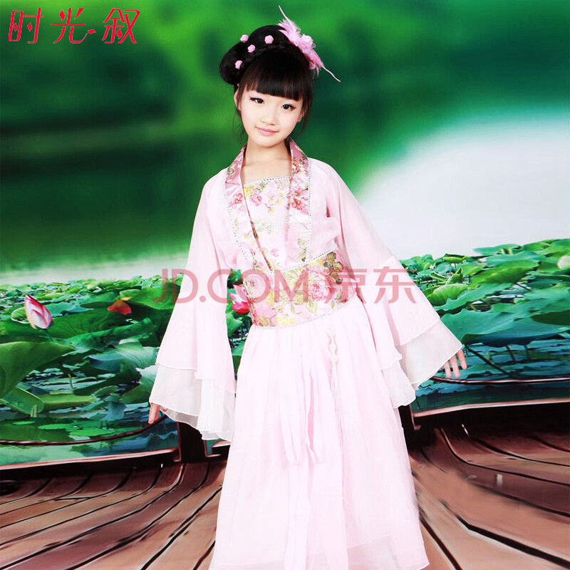 时光叙 古典小萝莉儿童唐装女童古装仙女装少女表演服儿童古代古筝