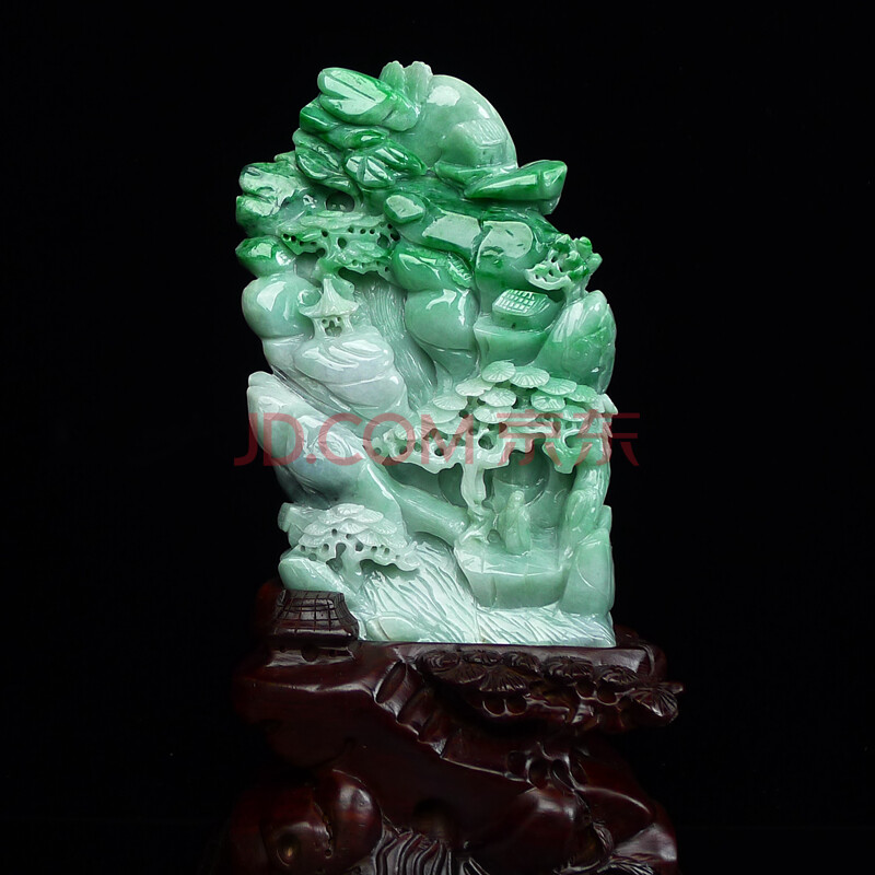 【四会翡翠-翡翠山水摆件0.70kg