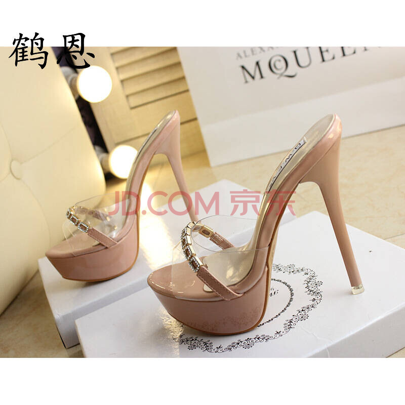 º×¶÷14cm³¬¸ß¸ú͸Ã÷Ò»×ÖÍÏЬÏÄϸ¸úË®×êÓã×ì·Àˮ̨¸ß¸úÍÏЬÐÔ¸ÐÒ¹µêÎę̀×ßÐãºÞÌì¸ßŮЬ ·ÛÉ«1769-89 39