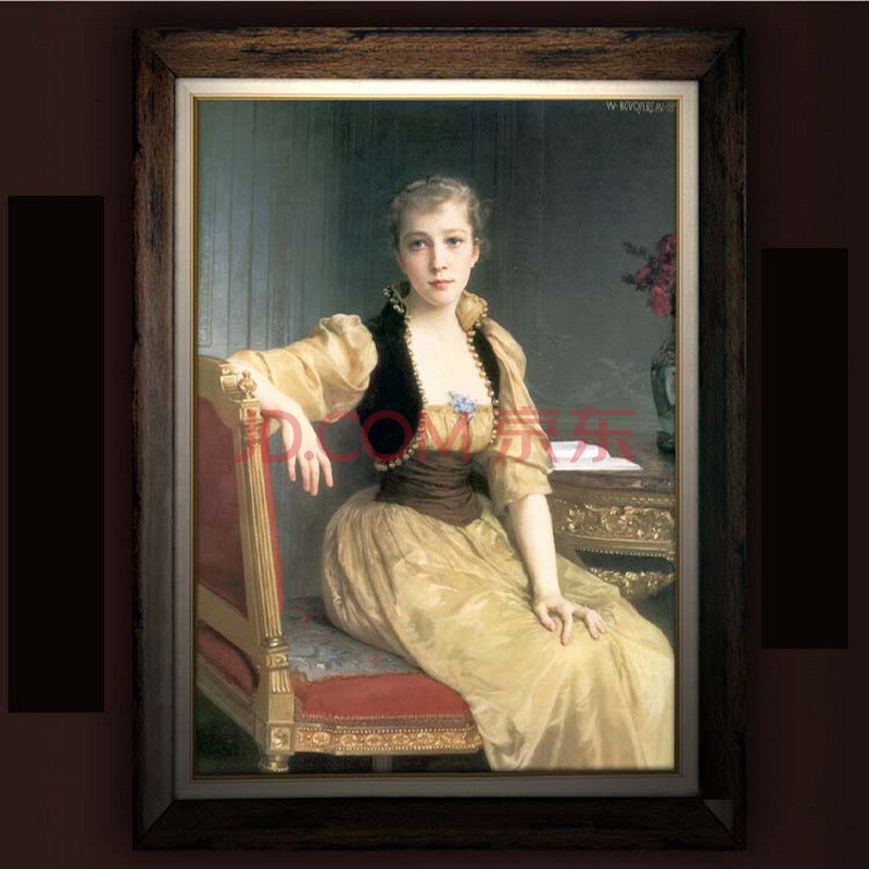 达利 恒 世界名画客厅装饰画抽象画油画无框画美丽的少女神和森林之神