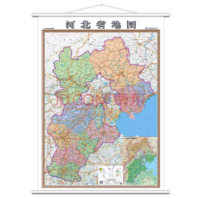 【急速发货】2017新版 河北省地图挂图 1.4米x1.图片