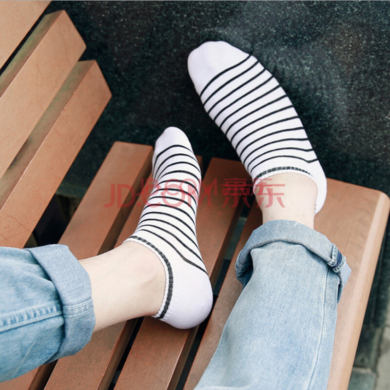 2015款新款 男士船袜 浅口隐形低帮短袜 男 春夏条纹棉袜 运动袜 20双