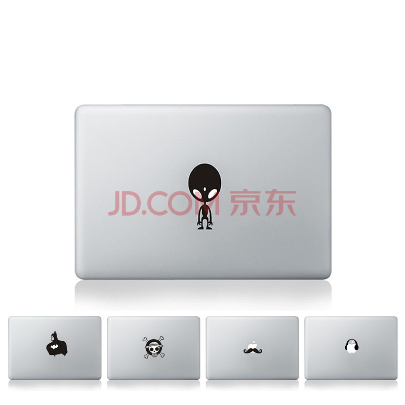 苹果笔记本mac贴膜 macbook air贴纸 pro13创意贴膜 黑白logo贴膜