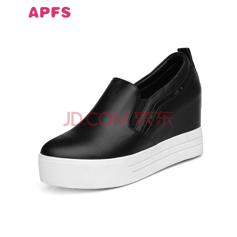 APFS·þÊÎ 9cmÄÚÔö¸ßÅ®Ð¬ÕæÆ¤ºñµ×С°×Ь¸ß¸úº«°Ù´î´ºÇï¼¾ËɸâÐÝÏÐÀÁÈËЬ ºÚÉ« ÄÚÍâÈ«ÕæÆ¤ 36
