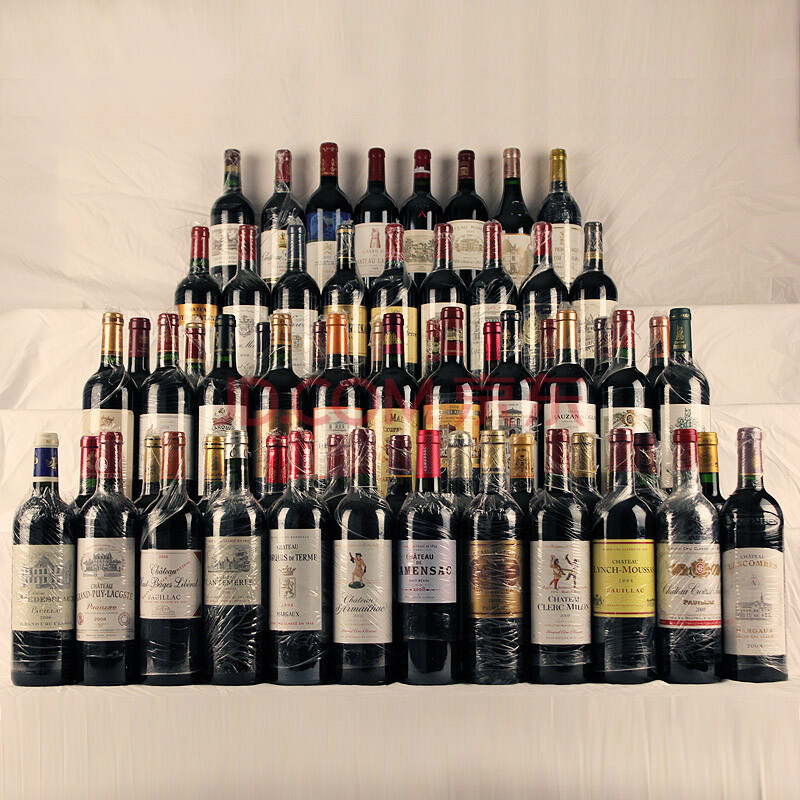 2008年 1855列级酒庄组合装干红葡萄酒 750ml 61瓶 红酒拍卖