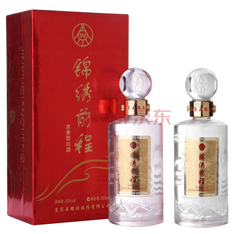 ÎåÁ¸Òº 52¶È ½õÐåǰ³Ì 500ml 2ƿװ