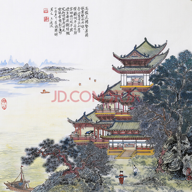 亲笔授权 清华美院王进波《黄鹤楼》精品界画