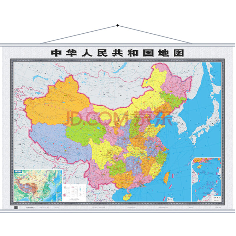 【精装升级清晰版】2017新版中国地图挂图 1.6米*1.