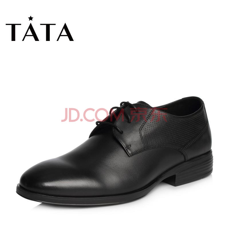Tata/ËûËý2018ÏÄר¹ñͬ¿îºÚɫţƤÉÌÎñ°ó´øÅ£½òЬÄÐÆ¤Ð¬24V20BM8µ¥Ð¬½»²æ°ó´øÓÍ ºÚÉ« 38