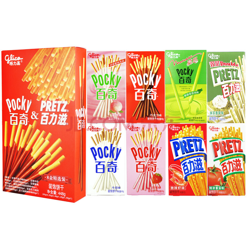 70 格力高 百奇pocky 装饰饼干 7种口味 经典组合套装 ￥32.