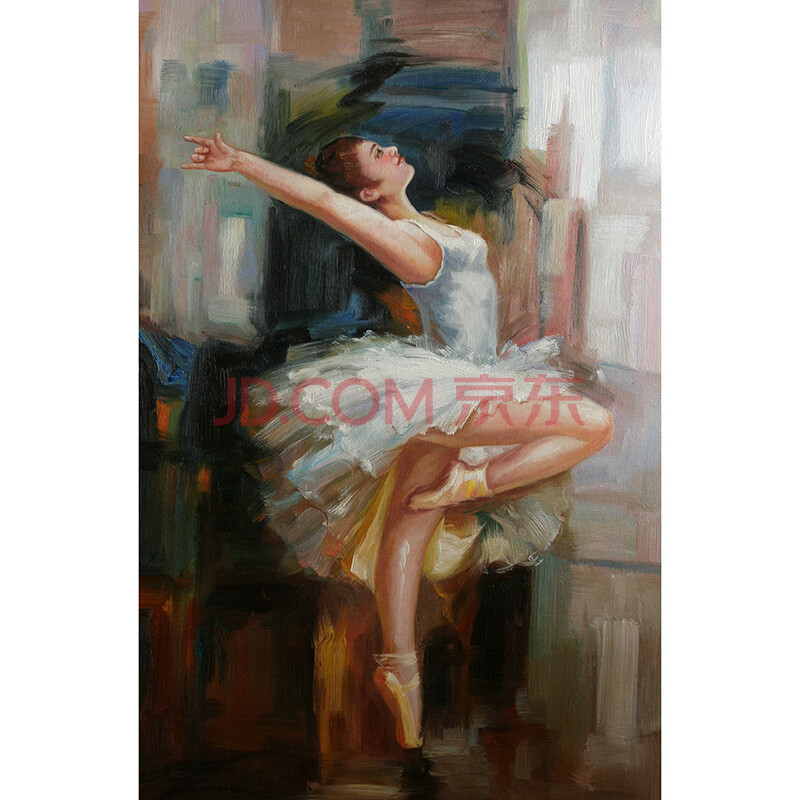 黄晓洪《芭蕾少女》 临摹 布面油画 60*90cm