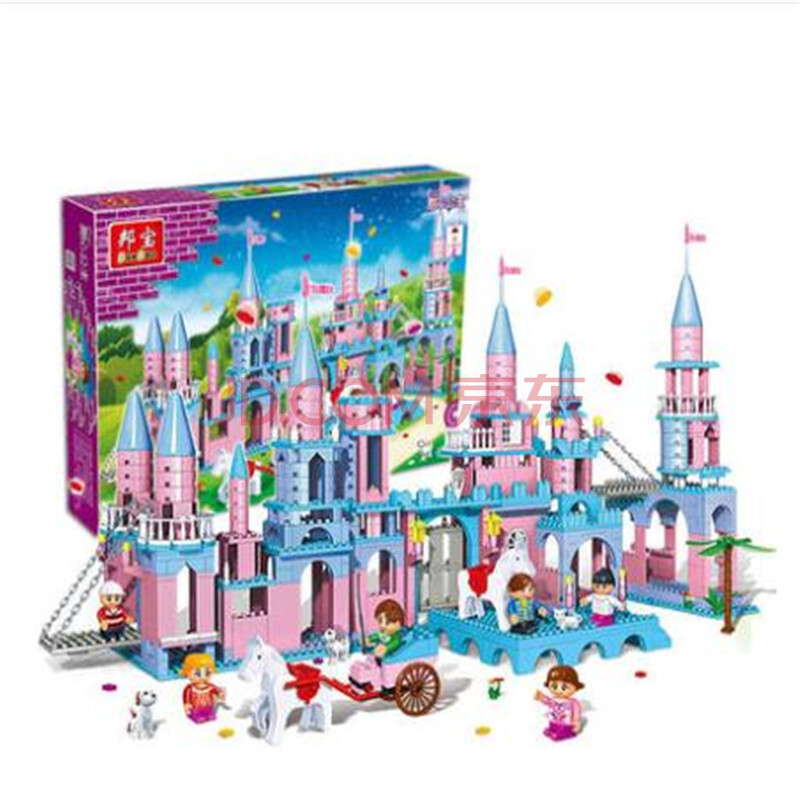 邦宝 益智拼插小颗粒积木儿童玩具 女孩礼物 月光城堡