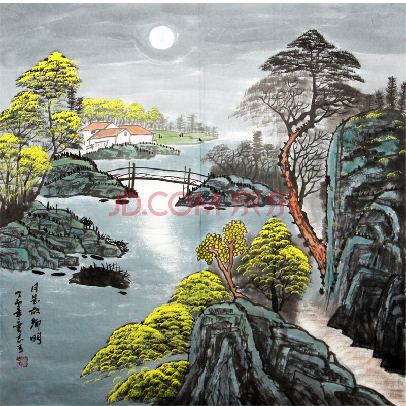 《月是故乡明》 云志 实力派职业画家 4060