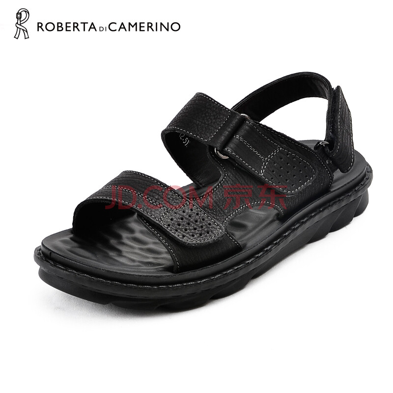 Robertaŵ±´´ïÄÐЬ2018´ºÏÄпîÐÝÏÐÁ¹Ð¬ÄÐʿͷ²ãţƤɳ̲ЬÈíµ×ÊæÊÊ·À»¬ÄÍÄ¥ÄÐЬ ºÚÉ«SRE13012A 41