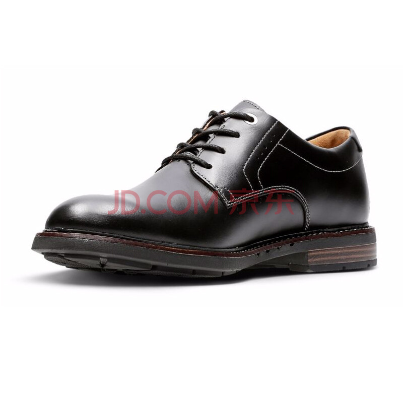 全球購 Clarks其樂休閑減震商務正裝皮鞋男鞋Unelott Plain 德比鞋 Black Leather 44