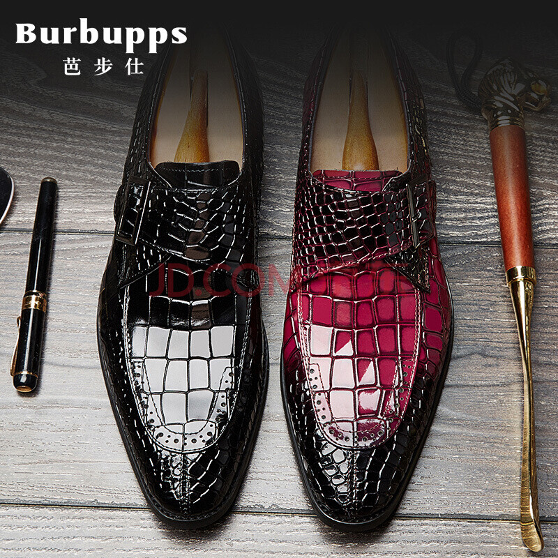 ϵ¥ËÍÆ¤´ø£¡Burbuppps2018´ºÏļ¾ÄÐЬº«°æ³±Á÷ÄÐÊ¿ÊÖ¹¤¶¨ÖÆöùÓãÎÆÉÌÎñÐÝÏÐÆ¤Ð¬Ê±ÉÐÕýװЬ ¾ÆºìÉ«-±ê×¼Âë 41