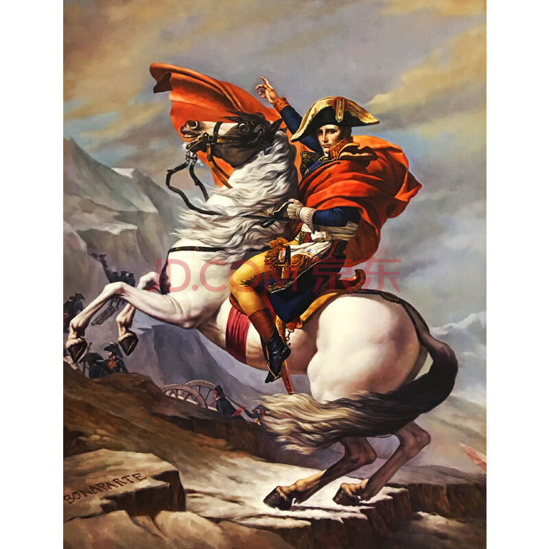 广州美院 肖剑锋《拿破仑穿越阿尔卑斯山》120x90cm 布面油画 临摹