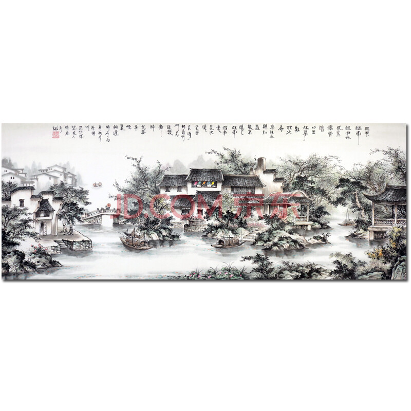 当代著名水墨画大师 葛芝山《江南水乡》精品