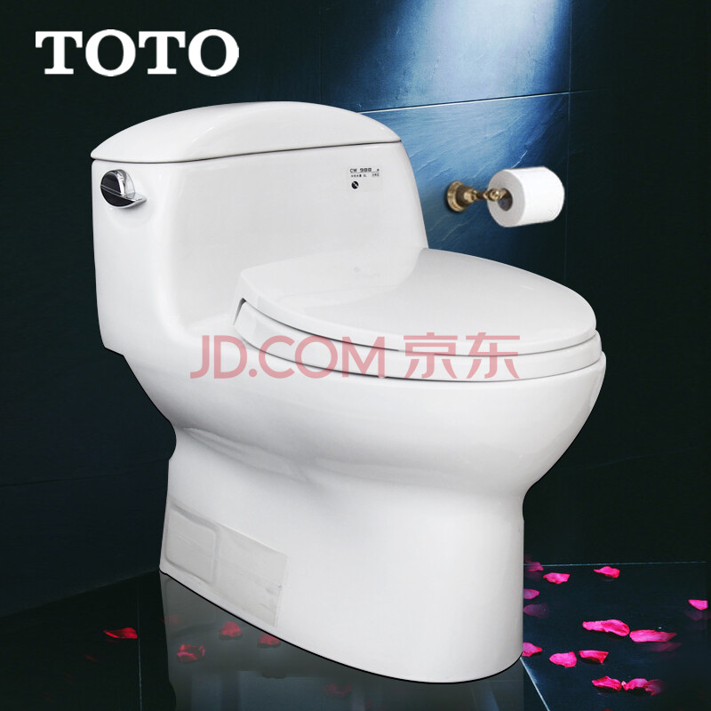 toto马桶连体坐便器cw988gb家用智洁釉面超旋式冲水48l节水座便器305