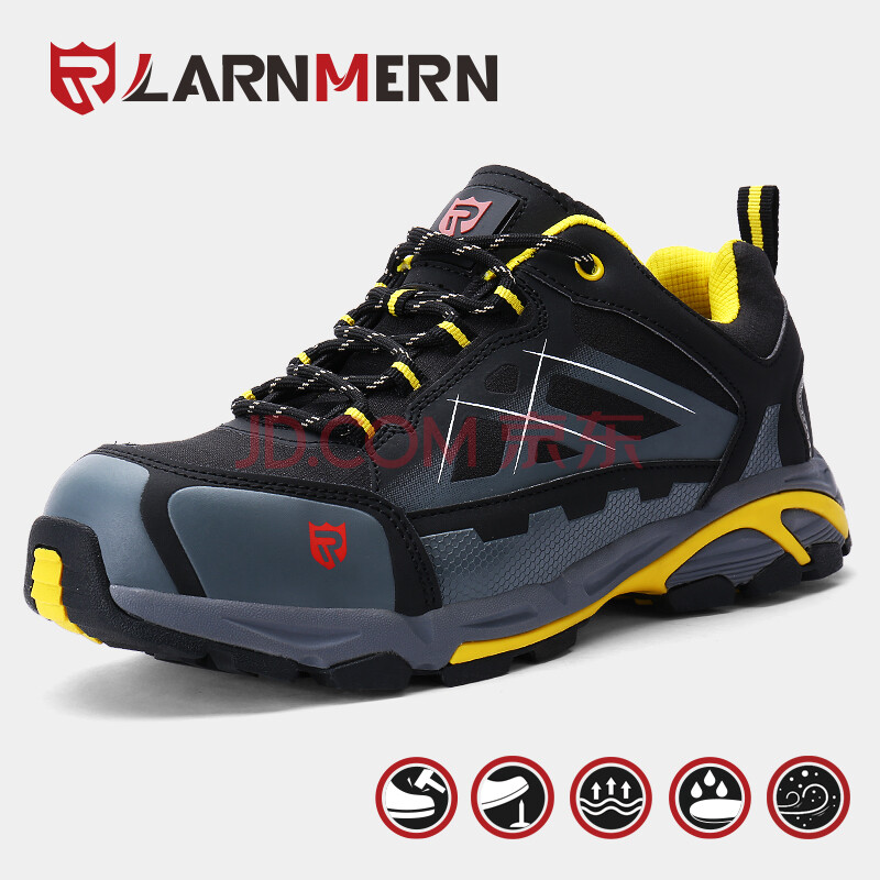 LARNMERN£¨ÀÊÃË£©Àͱ£Ð¬ÄÐ Ïļ¾Í¸Æø·ÀÔÒ·À´ÌÊæÊʹ¤×÷Ь »§Íâ¸Ö°üÍ·°²È«Ð¬ ºÚ»ÒÉ«£¨µÍ°ï£© 42