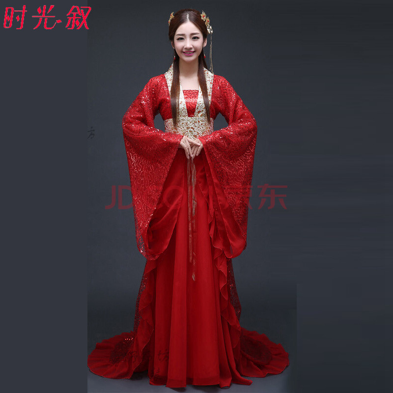 拖尾演出服sd娃娃古装公主古代女装cos古代衣服服饰图片