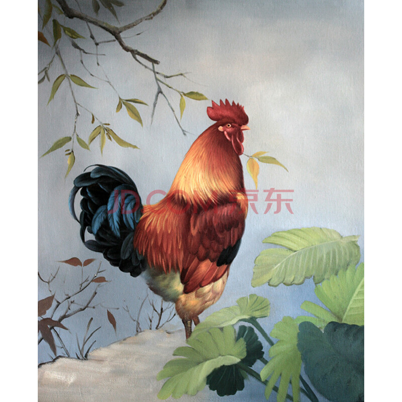 林壮奕《公鸡》 布面油画 50*60cm