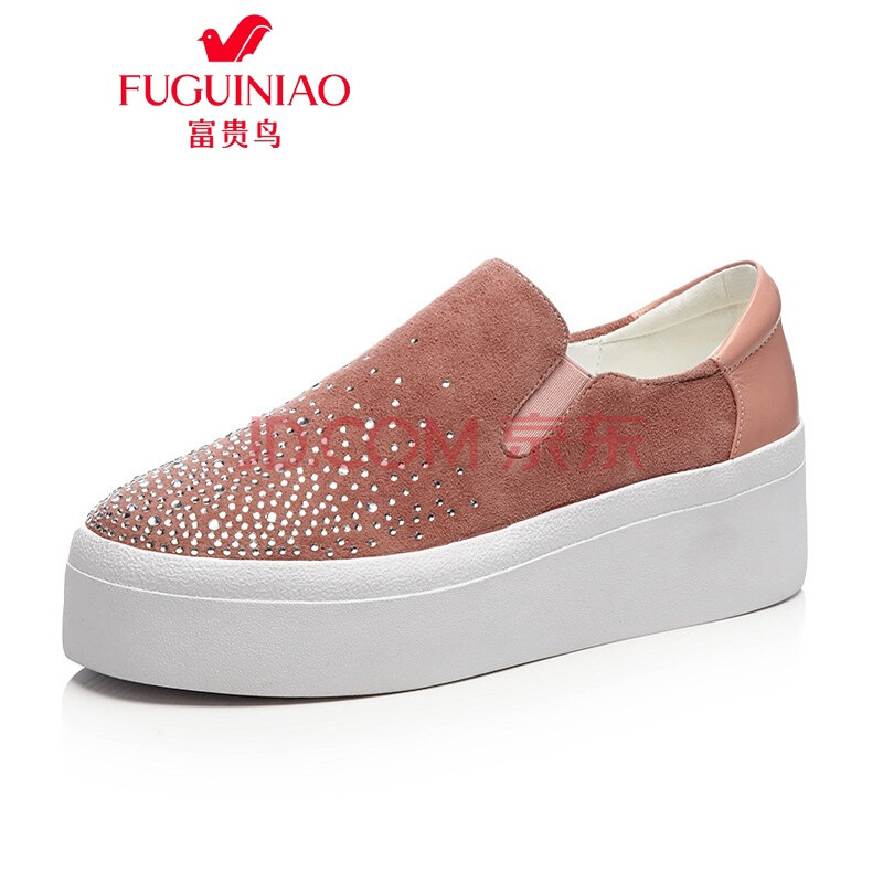 ¸»¹óÄñ£¨FUGUINIAO£©ÕæÆ¤ºñµ×ËɸâЬÅú·¢2018пî·Àˮ̨Բͷ¸ß¸úÀÖ¸£Ð¬Ê±ÉÐË®×êÕæÆ¤Å® ź·ÛÉ« 36