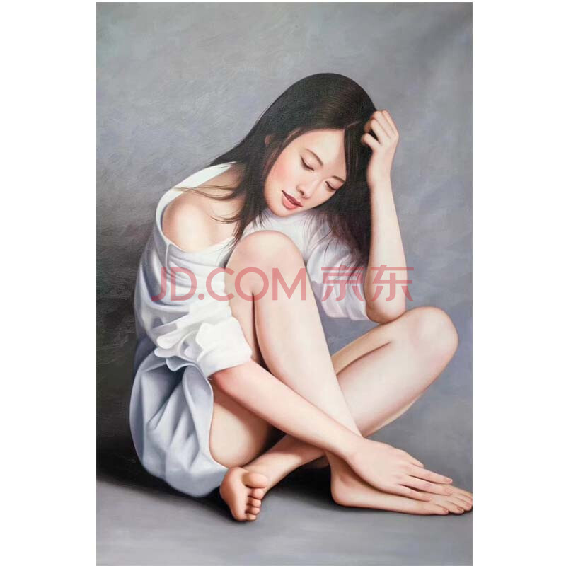 杜晓枫 《清纯美女》 布面油画