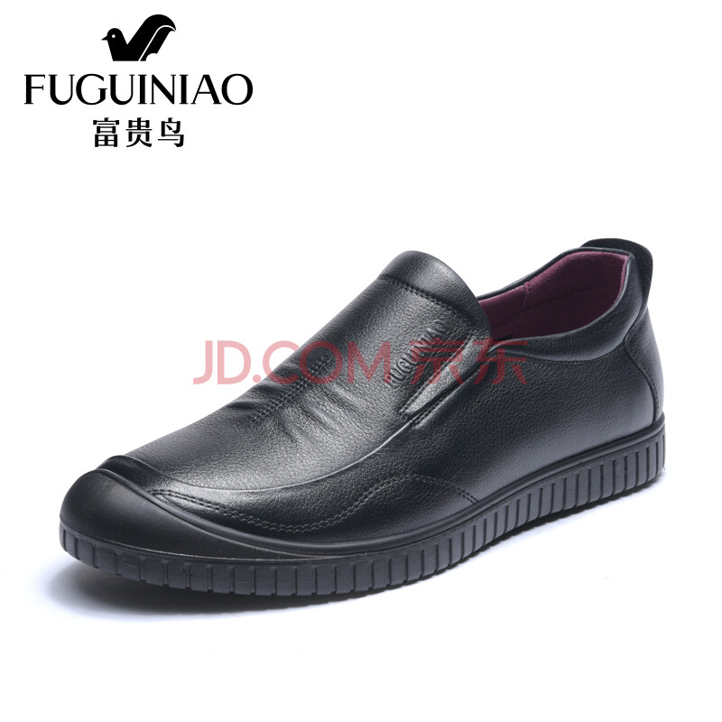 ¸»¹óÄñ£¨FUGUINIAO£©ÉÌÎñÐÝÏÐÆ¤Ð¬Í·²ãţƤʱÉмòÔ¼ÄÐÊ¿Ì×½ÅS809033 ºÚÉ« 40