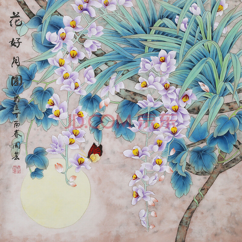 著名工笔画家 周芸《花好月圆》