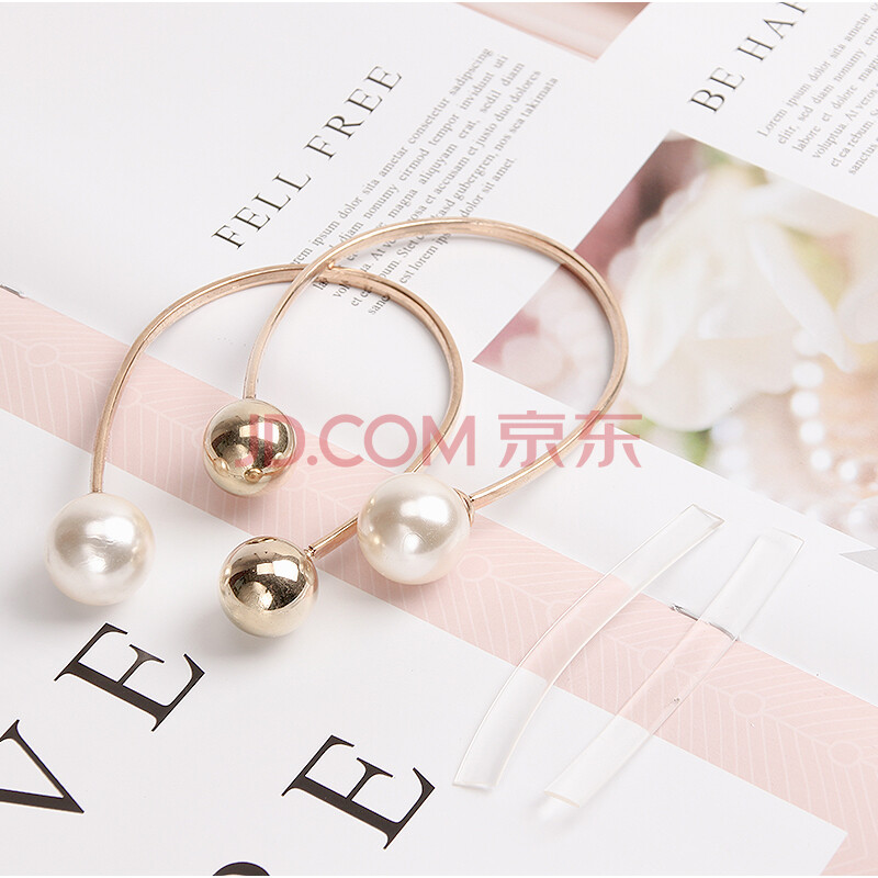 狮立顿金属U型珍珠鞋花鞋扣配件饰品 C形女鞋高跟鞋防掉跟束鞋带配饰扣 U型珍珠鞋带