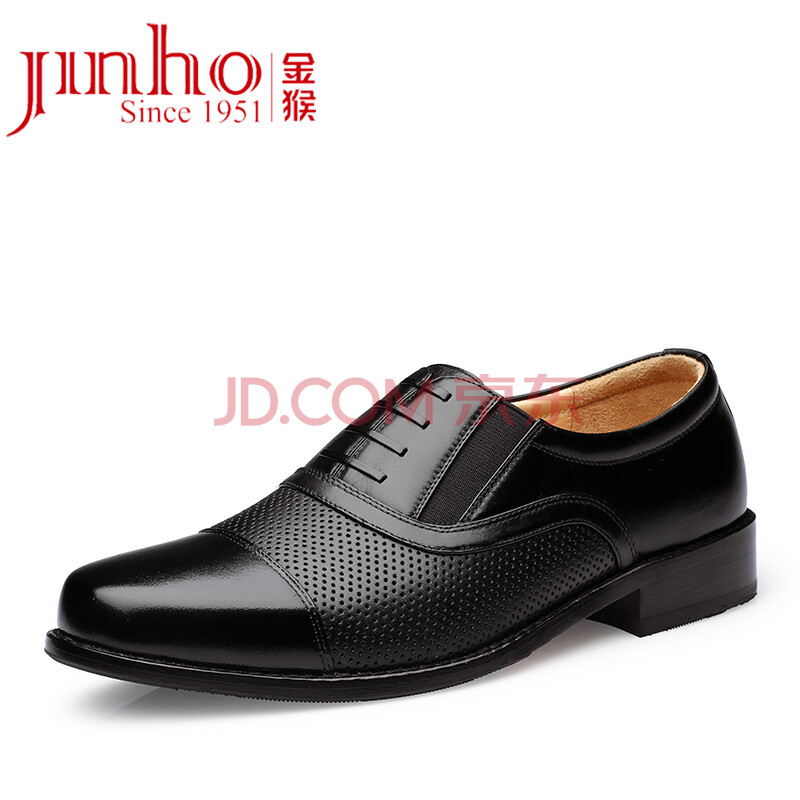 ½ðºï£¨JINHOU£©ÉÌÎñÕý×° ţƤÈý½ÓÍ· ïοÕÄÐЬ ÉðÊ¿¼Ùϵ´øÄÐÁ¹Æ¤Ð¬ J3003A3 J3003A3ºÚÉ« 43Âë