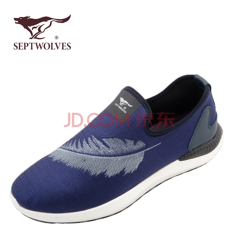 ÆßÆ¥ÀÇ£¨SEPTWOLVES£©ÄÐЬӡ»¨²¼Ð¬²¼ÁÏÍ·²ãţƤ»ìºÏЬһ½ÅµÅÀÁÈËЬµ¥Ð¬ À¶É« 43